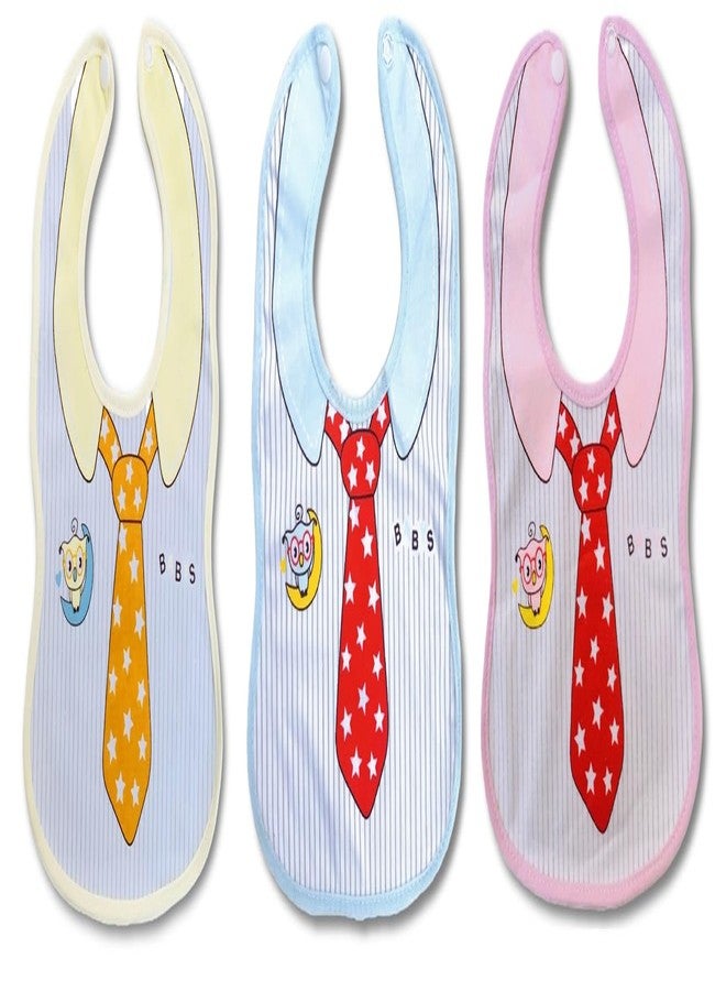 Wavva® Cotton Baby Bibs with Titch Button | Soft Cotton Washable for Babies Feeding Infants and Toddlers | 0-2 Years | Waterproof, Spill Resistant Bibs | Useful Baby Shower Gift (Pack of 3) - Image 5