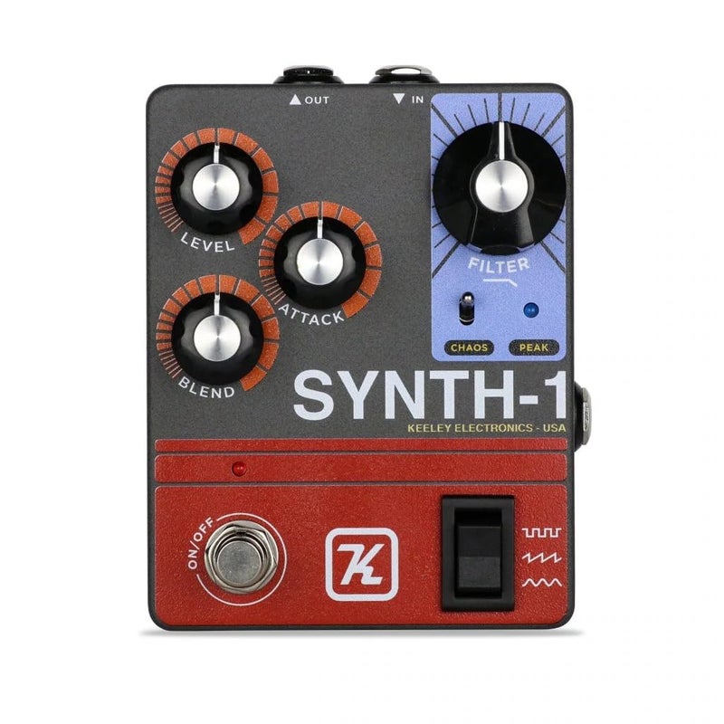 Keeley Synth1 Reverse Attack Fuzz Wave Generator Pedal Gray KSynth1