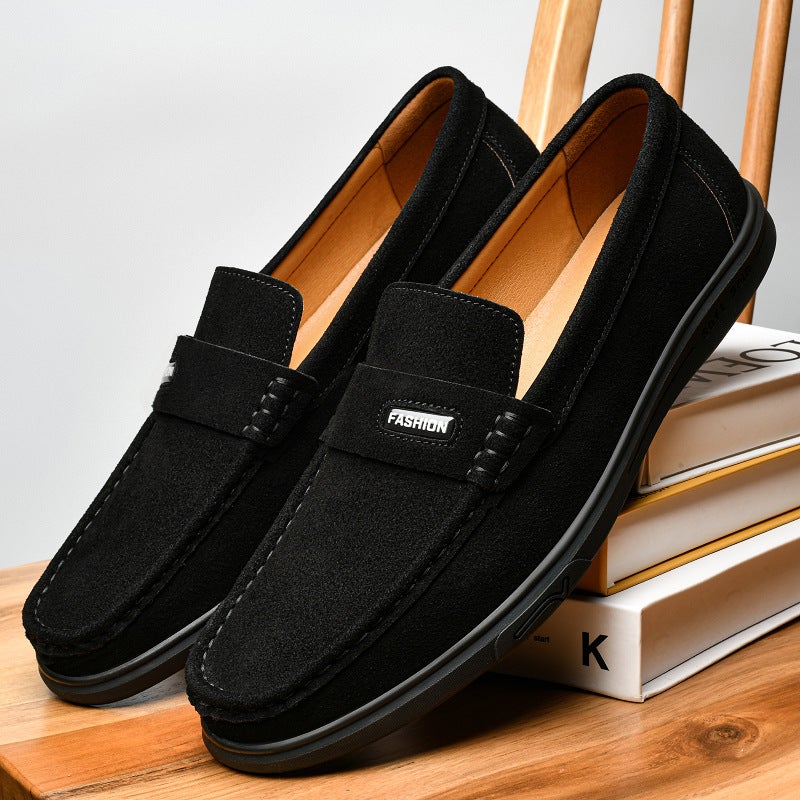 Light Luxury Niche Design Loafers, Retro Portable Slip-On Leather Shoes, Lightweight And Breathable Men'S Casual Shoes - Image 1