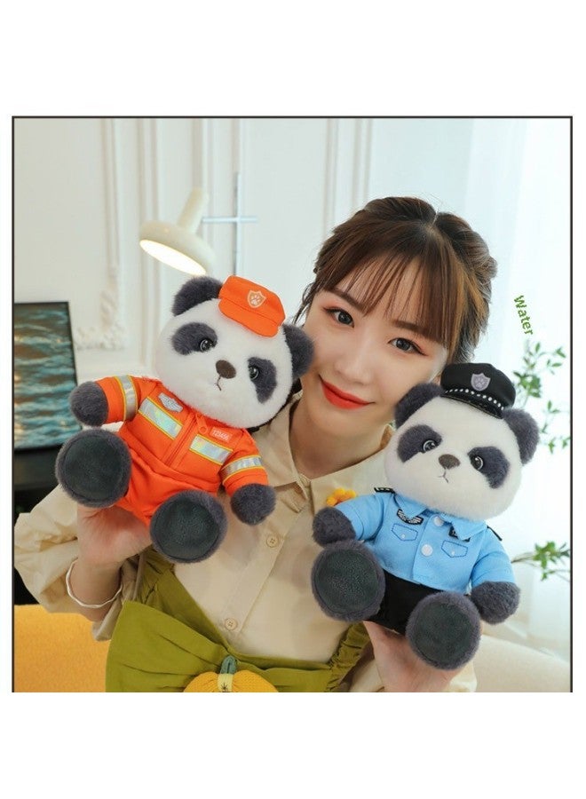 Police Panda Doll Plush Toy Fire Bear Doll Commemorative Event Gift Traffic Police Bear Doll Holiday Gift-Specifications:58cm-Color:Police Bear - Image 4