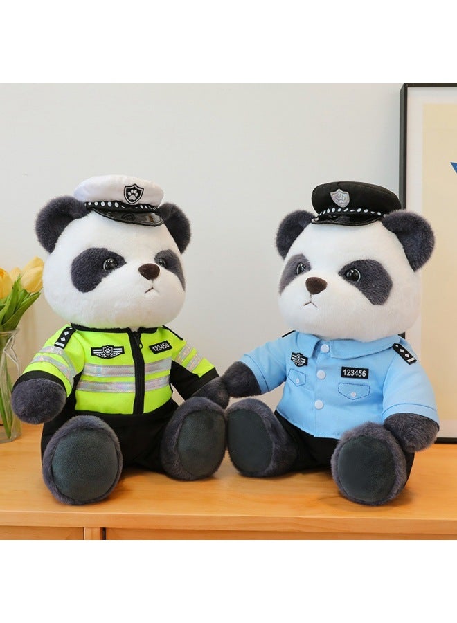 Police Panda Doll Plush Toy Fire Bear Doll Commemorative Event Gift Traffic Police Bear Doll Holiday Gift-Specifications:58cm-Color:Police Bear - Image 2