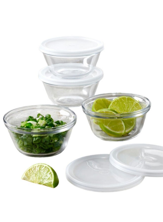 أنكور هوكينغ أكواب كاسترد زجاجية من أنكور هوكينج، 6 أونصات مع أغطية، مجموعة من 4 قطع