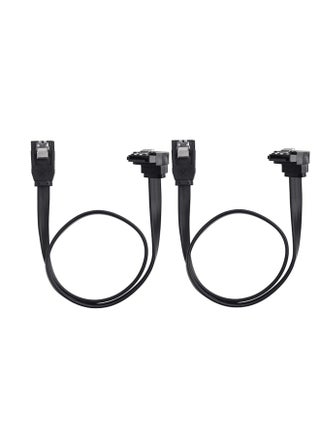2-Pack 90 Degree Right Angle SATA III 6.0 Gbps SATA Cable (SATA 3 Cable) Black, 30 CM - pzsku/Z708D88A4EF48CF42157CZ/45/_/1707670089/4c0bb71d-bced-415e-a58e-a955f6abde97