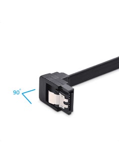Generic 2-Pack 90 Degree Right Angle SATA III 6.0 Gbps SATA Cable (SATA 3 Cable) Black, 30 CM  - Image 3