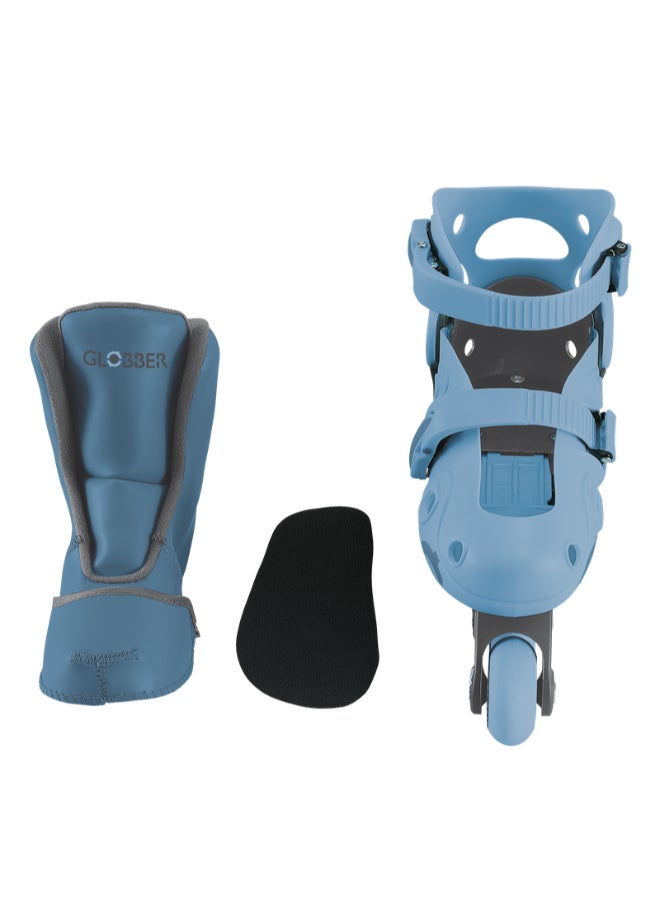 GLOBBER زلاجات تعليمية قابلة للتعديل 2 في 1 للأطفال - زلاجات انلاين تدريب قابلة للتحويل مقاس 30-33 - أزرق رمادي - Image 5