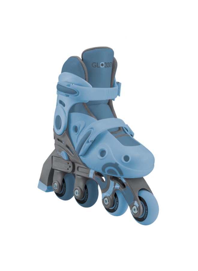 GLOBBER زلاجات تعليمية قابلة للتعديل 2 في 1 للأطفال - زلاجات انلاين تدريب قابلة للتحويل مقاس 30-33 - أزرق رمادي - Image 4