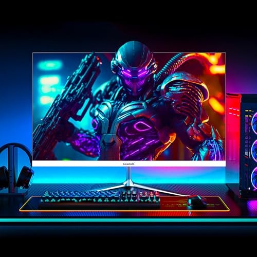 Gawfolk Gaming Monitor 24.5 Inch 200Hz Built-in Speakers, 180hz PC Monitor FHD 1080P Frameless Computer Monitors, VA,sRGB 100%, DisplayPort, HDMI, Eye Care, Wall Mount Compatible (White) - Image 4