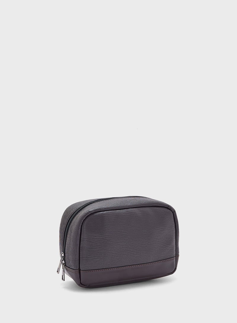 Robert Wood Textured Wash Bag  - Image 4