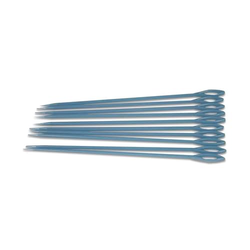 School Specialty Colonial Needle Long Weaving Needles, Plastic, 6 Inches, Pack of 10, Blue - Image 1