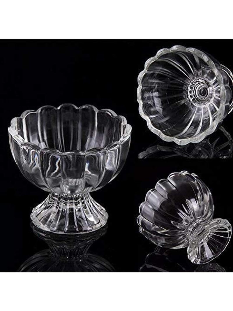 Somil Stylish Ice Cream Bowl for Ice Cream, Dessert and Pudding, Clear, 80 Ml, 9.5 X 9.5 X 8 Cm - Image 2