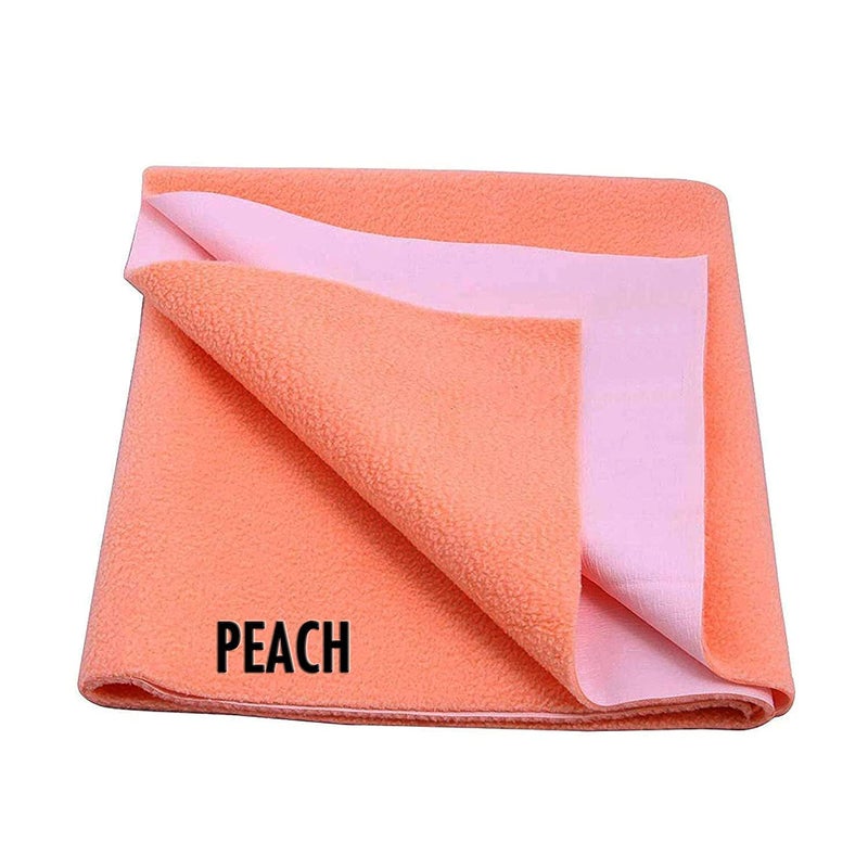 Desithat Waterproof & Washable Instadry Extra Absorbent Baby Dry Sheet & Bed Protector/Crib Sheet - Medium 39x28 Inches/ 100X70 Cms (Peach) - Image 1