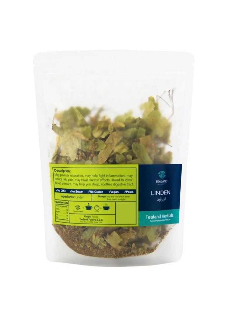 Tealand Herbal Linden Flower & Leaves Tea Antioxidant Rich Natural & Pure Taste 70g - Image 1