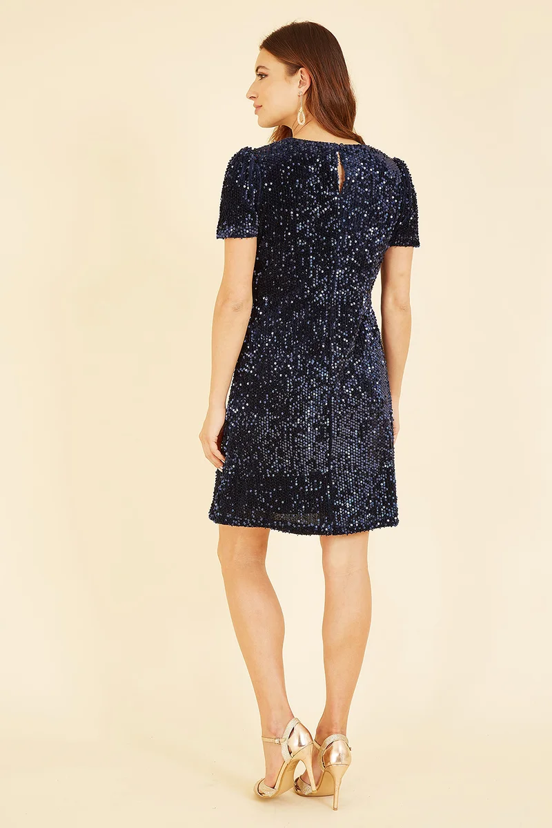 MELA LONDON Sequin A-Line Dress