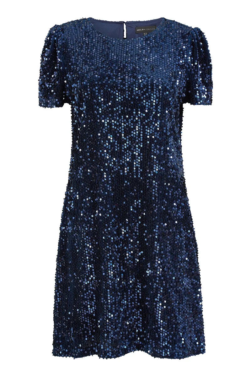 MELA LONDON Sequin A-Line Dress