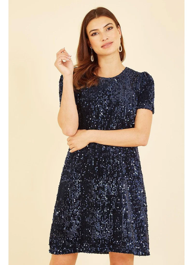 MELA LONDON Sequin A-Line Dress