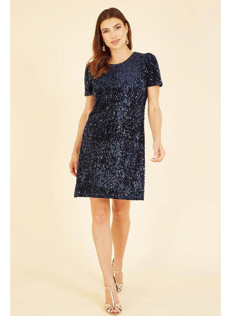 MELA LONDON Sequin A-Line Dress