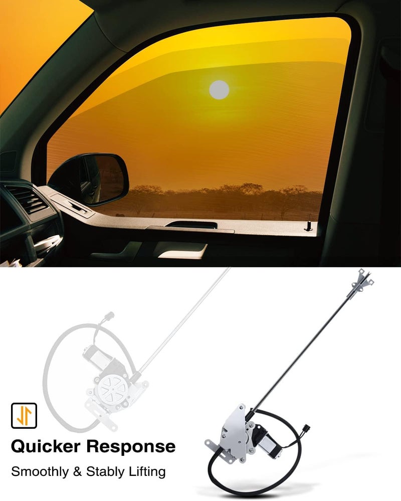 A-Premium Power Window Regulator with Motor for Freightliner Argosy, Century Class, Columbia, Coronado - Front Right Passenger Side - Image 2