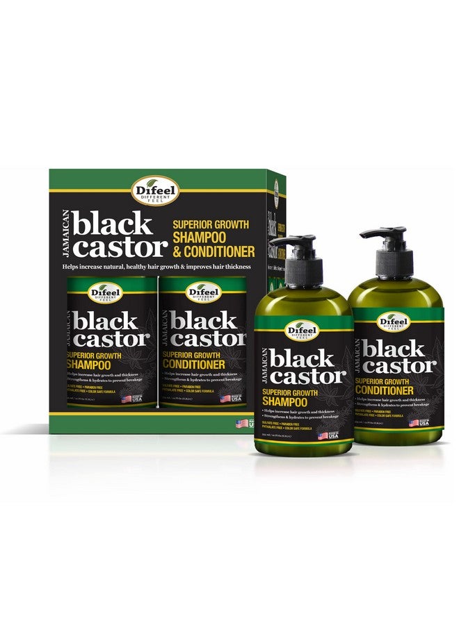 Difeel Superior Growth Jamaican Black Castor Shampoo & Conditioner 12 oz Gift Set 2-PC Boxed Set - Image 1