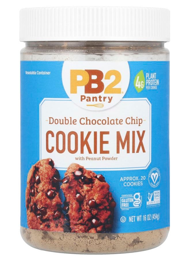 PB2 Foods Double Chocolate Chip Cookie Mix with Peanut Powder 16 oz (454 g) 