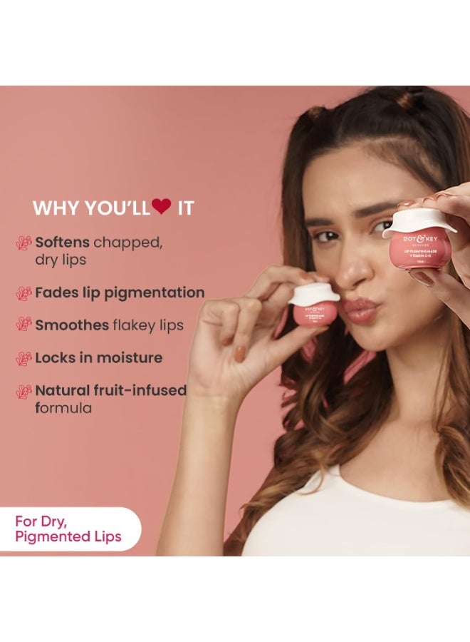 DOT & KEY Lip Plumping Mask With Shea Butter & Vitamin C + E For Naturally Glowing Lips | Smoothes Flaky & Dry Lips | LipMask For Soft,Smooth & Plump | (Lingonberry) |15Ml - Image 2