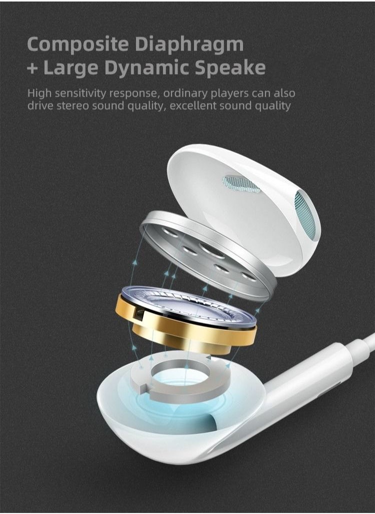 SAB - In ear wired earphones with one button remote control and built-in microphone for iPhone 4/5/6 series - Image 1