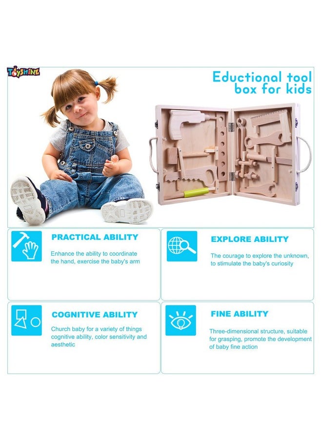 Toyshine Toyshine Pretend Play Wooden Tool Set Toy with Carry Case Packaging  - Image 5