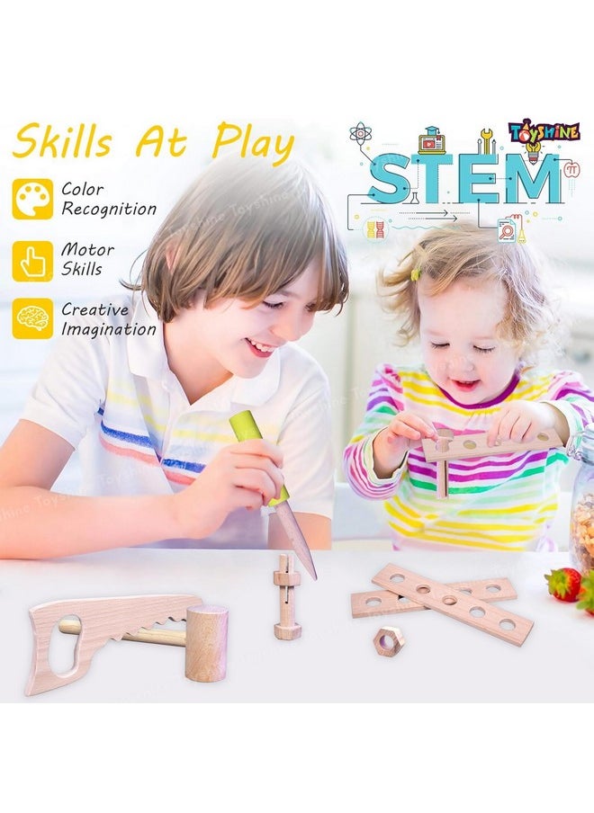 Toyshine Toyshine Pretend Play Wooden Tool Set Toy with Carry Case Packaging  - Image 3