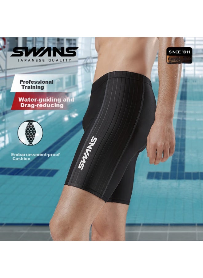 Speed Vision Swans Men's Swimwear Set With Swim Trunks, Swim Cap, Goggles, And Swim Bag Professional Five-point Swim Trunks Men's Set Swimming L - Image 2
