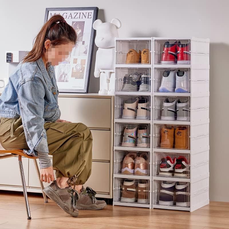 Raawan 3-Tier Portable Shoe Rack: Multi-Purpose DIY Storage Cabinet for Heels, Boots & Sneakers | Collapsible & Folding Shoe Organizer with Door - Image 4