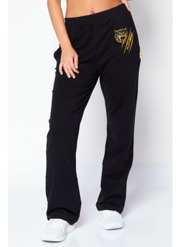 Plein Sport Women Sportswear Fit Brand Logo Training Sweatpants, Black  - Image 1