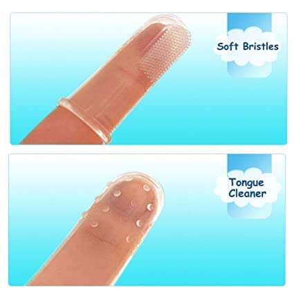 AAFOS Baby Silicone Finger ToothBrush with case for Easy Cleaning, Massaging, and Soothing Gums, Oral Hygiene - Image 3
