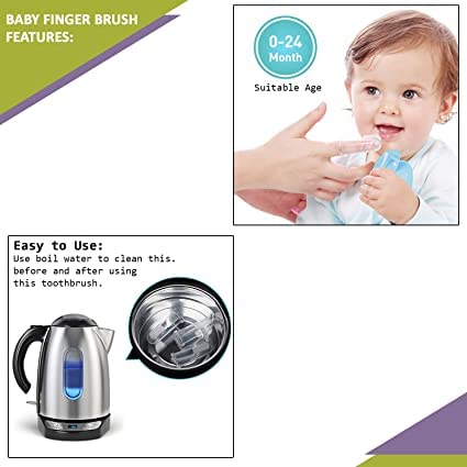 AAFOS Baby Silicone Finger ToothBrush with case for Easy Cleaning, Massaging, and Soothing Gums, Oral Hygiene - Image 5