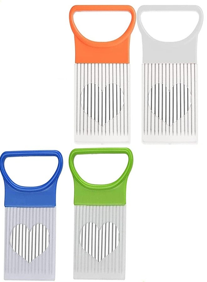 Beetoo Onion Slicer, 4PCS Stainless Steel Prongs Kitchen Slicer, Onion Holder for Slicing, Kitchen Cutting Tool Slicer for Kitchen - Image 1