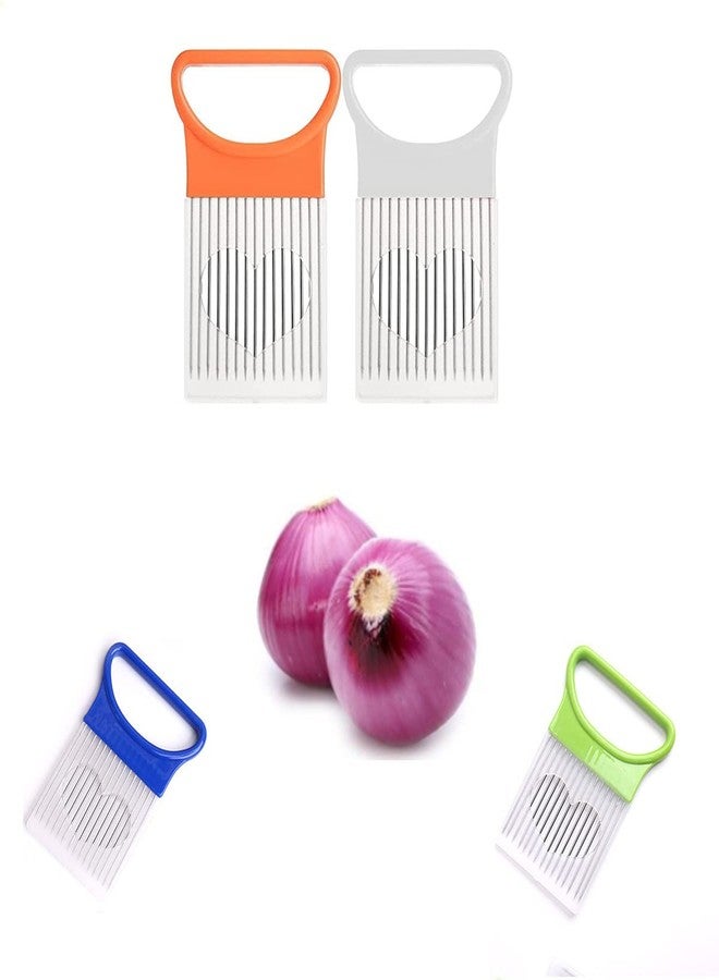 Beetoo Onion Slicer, 4PCS Stainless Steel Prongs Kitchen Slicer, Onion Holder for Slicing, Kitchen Cutting Tool Slicer for Kitchen - Image 5