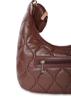 CAPRESE Caprese Briar Abstract Brown Faux Leather Medium Hobo Handbag  - Image 5