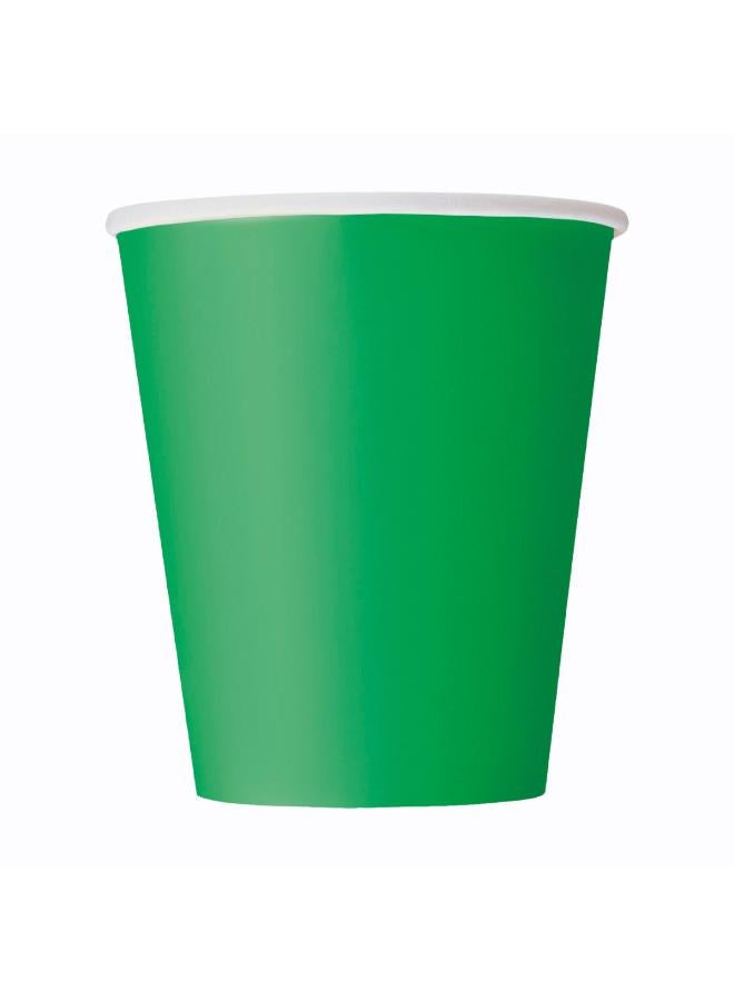 Unique Emerald Green Cups 9Oz - Pack Of 14 - Image 1