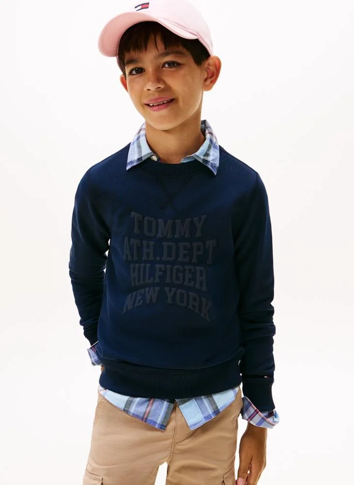 تومي هيلفيغر Kids Varsity Athletic Varsity Sweatshirt
