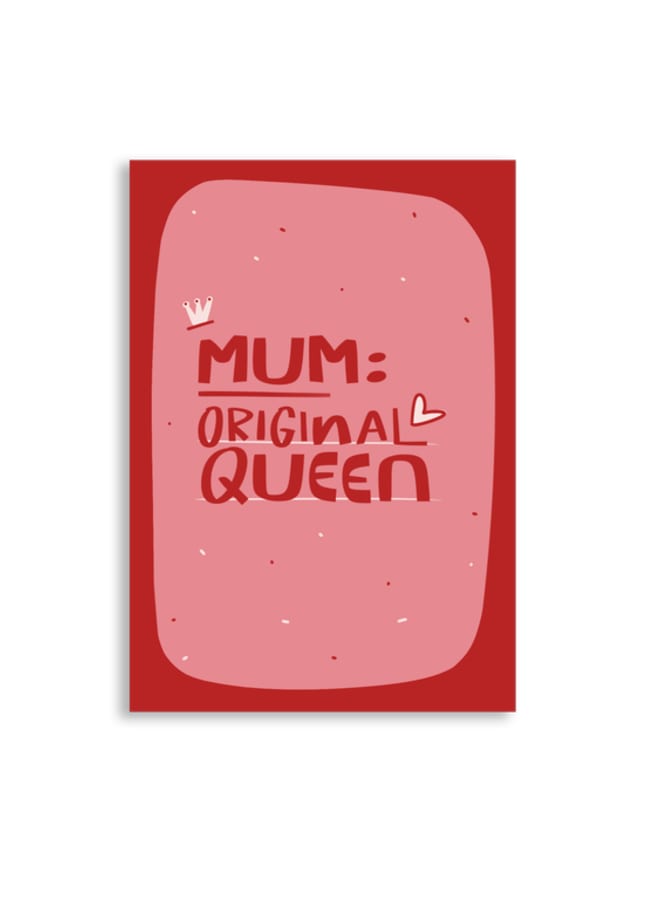 Greeting card RED ORIGINAL QUEEN MUM