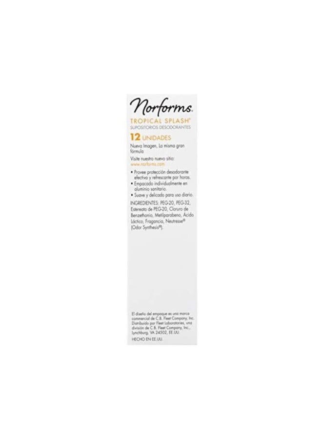 Norforms Suppositories Tropical Splash 12 Count (Pack of 3) - Image 5