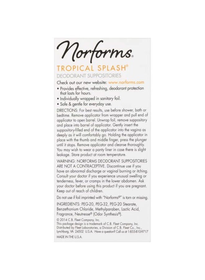 Norforms Suppositories Tropical Splash 12 Count (Pack of 3) - Image 4