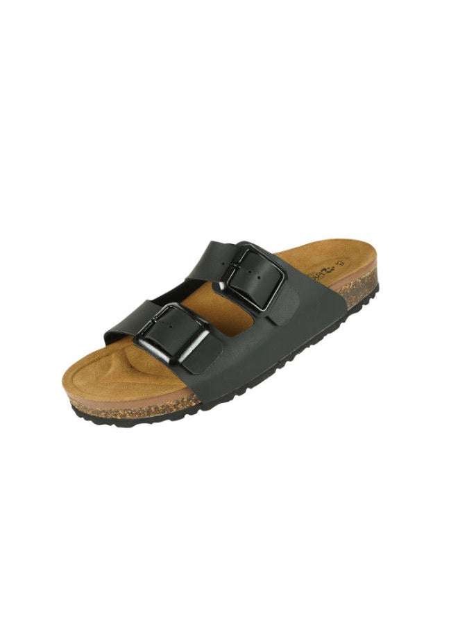 BiOCHIC - Biochic Mens Double Strap Sandals 012-379 39900Q-Black - Image 1