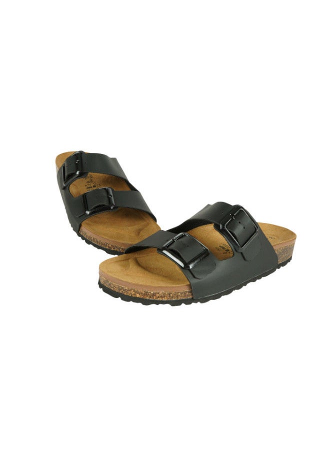 BiOCHIC - Biochic Mens Double Strap Sandals 012-379 39900Q-Black - Image 1