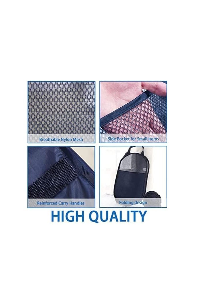 راكسوم سلة غسيل شبكية قابلة للطي - حل تخزين - سلة مدمجة - حقيبة شبكية قابلة للطي - سلة غسيل - سلة غسيل قابلة للطي (أزرق عمودي) - Image 4