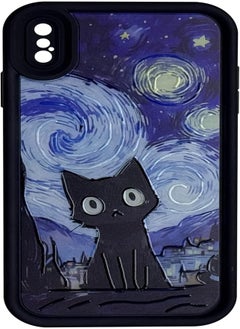 Silicon TPU Case Camera Protection with 3D Cheerful Prints For Apple iphone Xs max (Scary Cat)