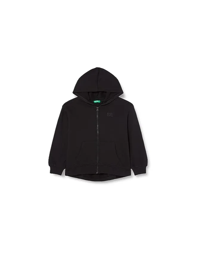 يونايتد كولورز أوف بينتيون Zip-Up Sweatshirt With "Be" Embroidery