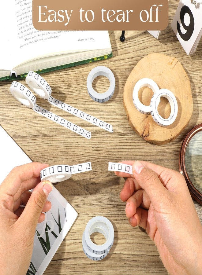 Pineraap 10 Rolls Checkbox Washi Tapes 8MM Thin Decorative Masking Tape Self Adhesive Craft Tape for Home School Office DIY Gift Wrapping Photo Frame Scrapbook Bullet Journal Planner,10 Meters - Image 5