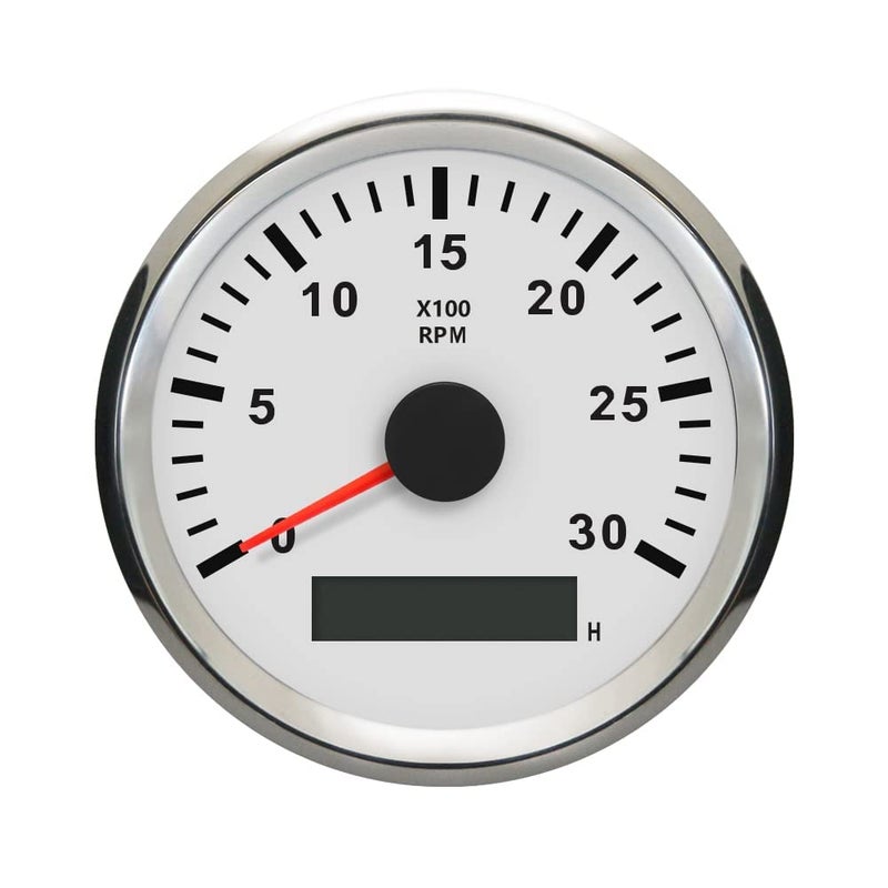 ELING Tachometer RPM Gauge with Hour Meter for Car Truck Boat Yacht 03000RPM 85mm with Backlight