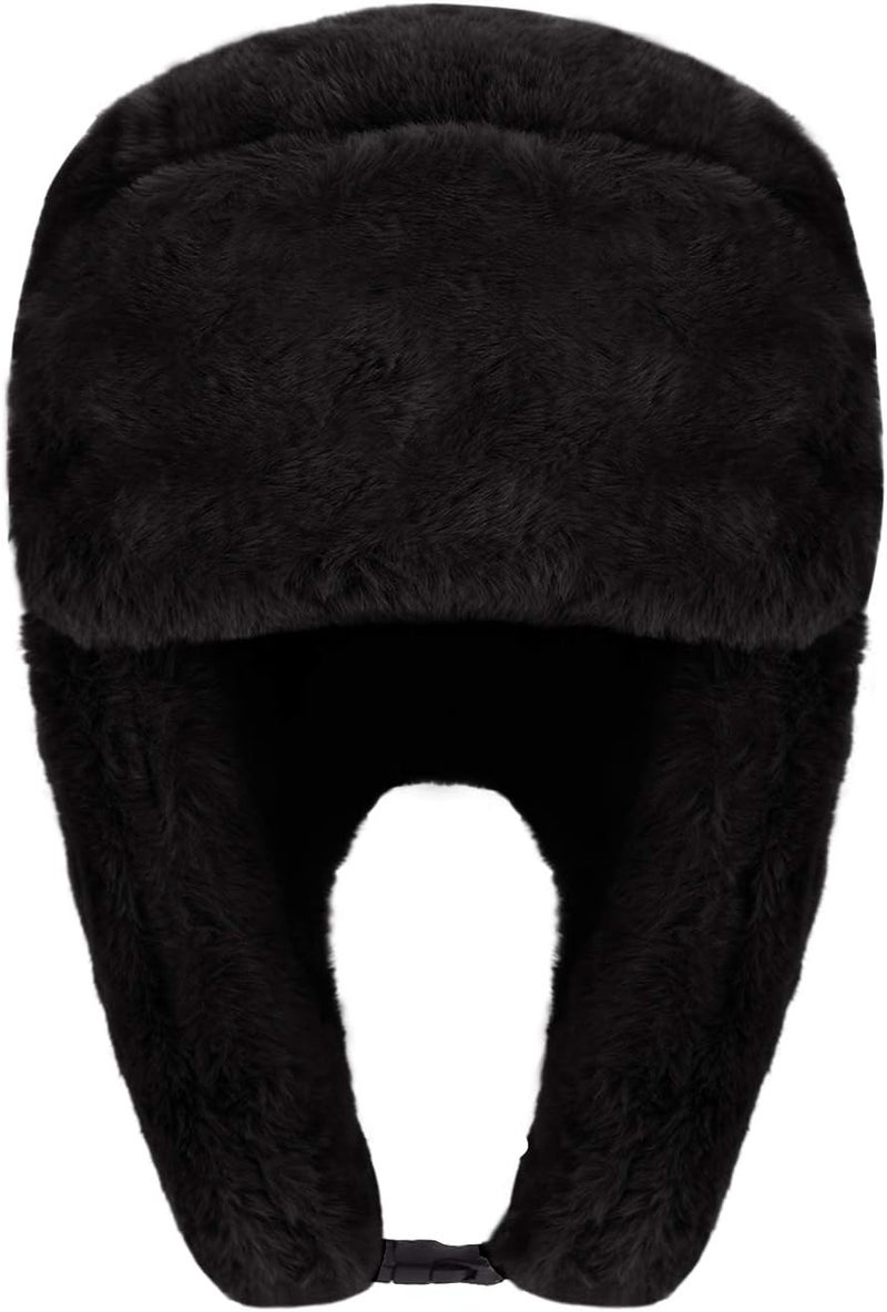 MioCloth Faux Fur Winter Earflap Russian Ushanka Hat - Fur Lined Winter Cap - Image 4