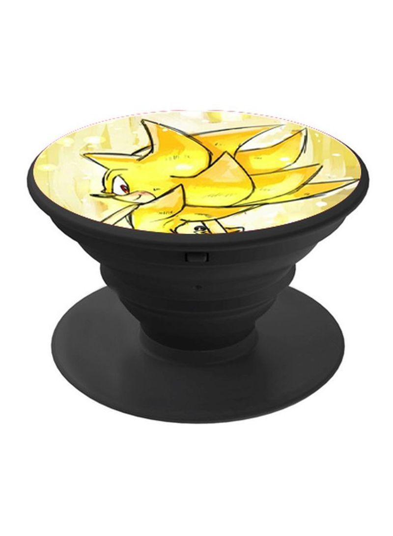 RKN Printed Pop Socket Phone Grip Yellow/Black - Image 1