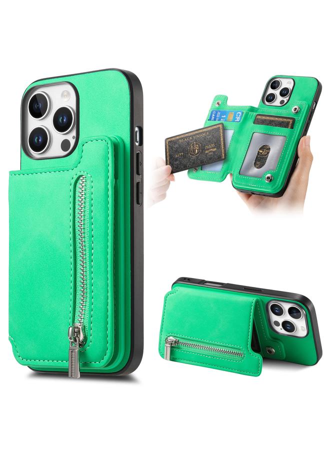 زبون جراب خلفي لهاتف iPhone 12 Pro Max Retro MagSafe مزود بسحاب ومحفظة وحقيبة بطاقات - Image 1